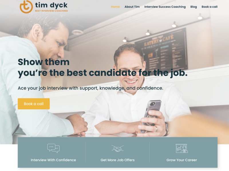 Best Interview Coaching storybrand website example